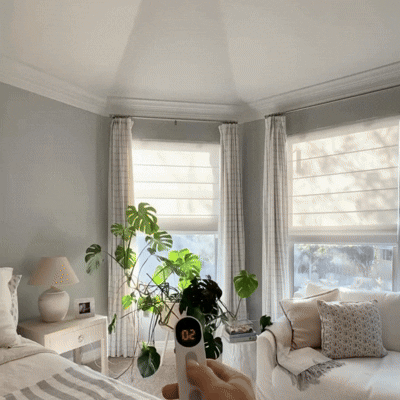 Bringnox Light Filtering 70% Blackout Motorized Roman Shades Essential