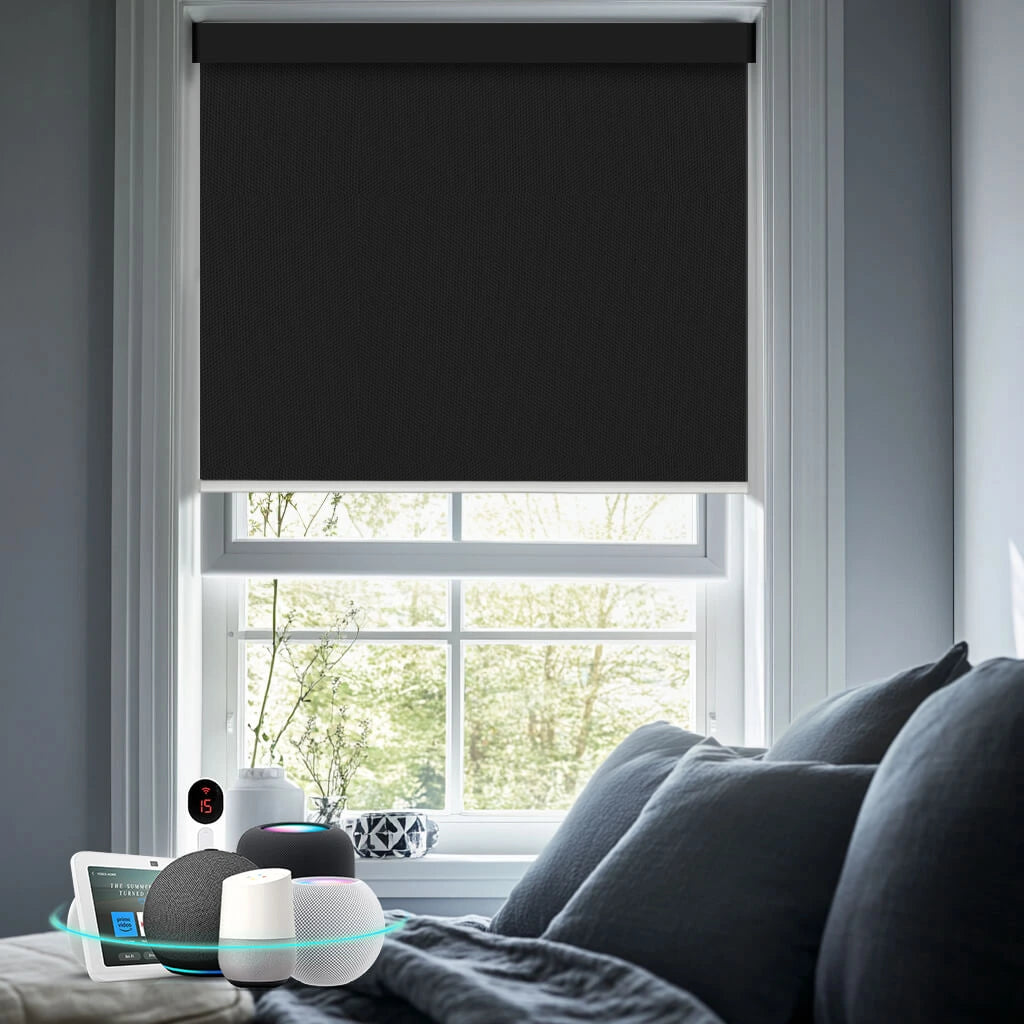 Bringnox Motorized Roller Shades 100% Blackout Vinyl