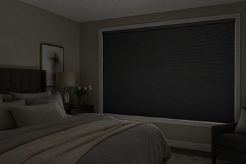 Bringnox blackout shades make bedroom look like night