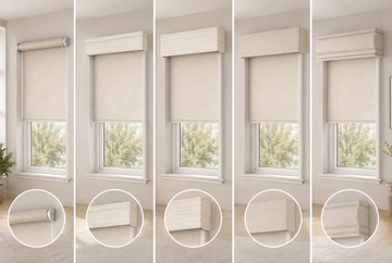 Five types of roller shade valances