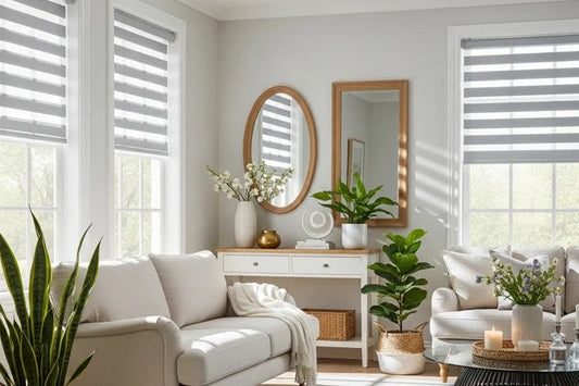 white zebra blind