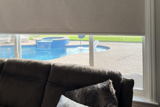 using a vigor blackout shade in a living room