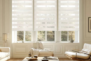 Zebra Shades for Living Room: Layered Light & Entertainment