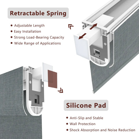 Bringnox No Drill Motorized Roller Shades 100% Blackout Westray