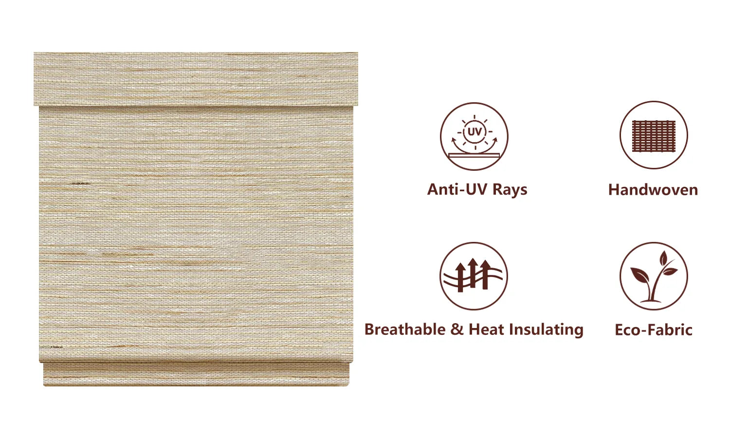 UV Insulating Handwoven Eco Roller Shades