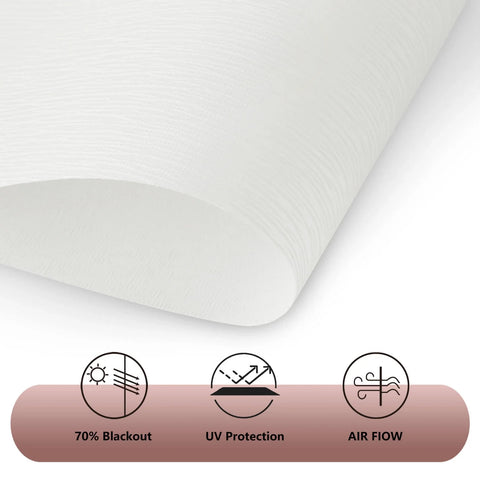 Bringnox Hardwired Motorized Light Filtering Roller Shades 70% Blackout Treebark