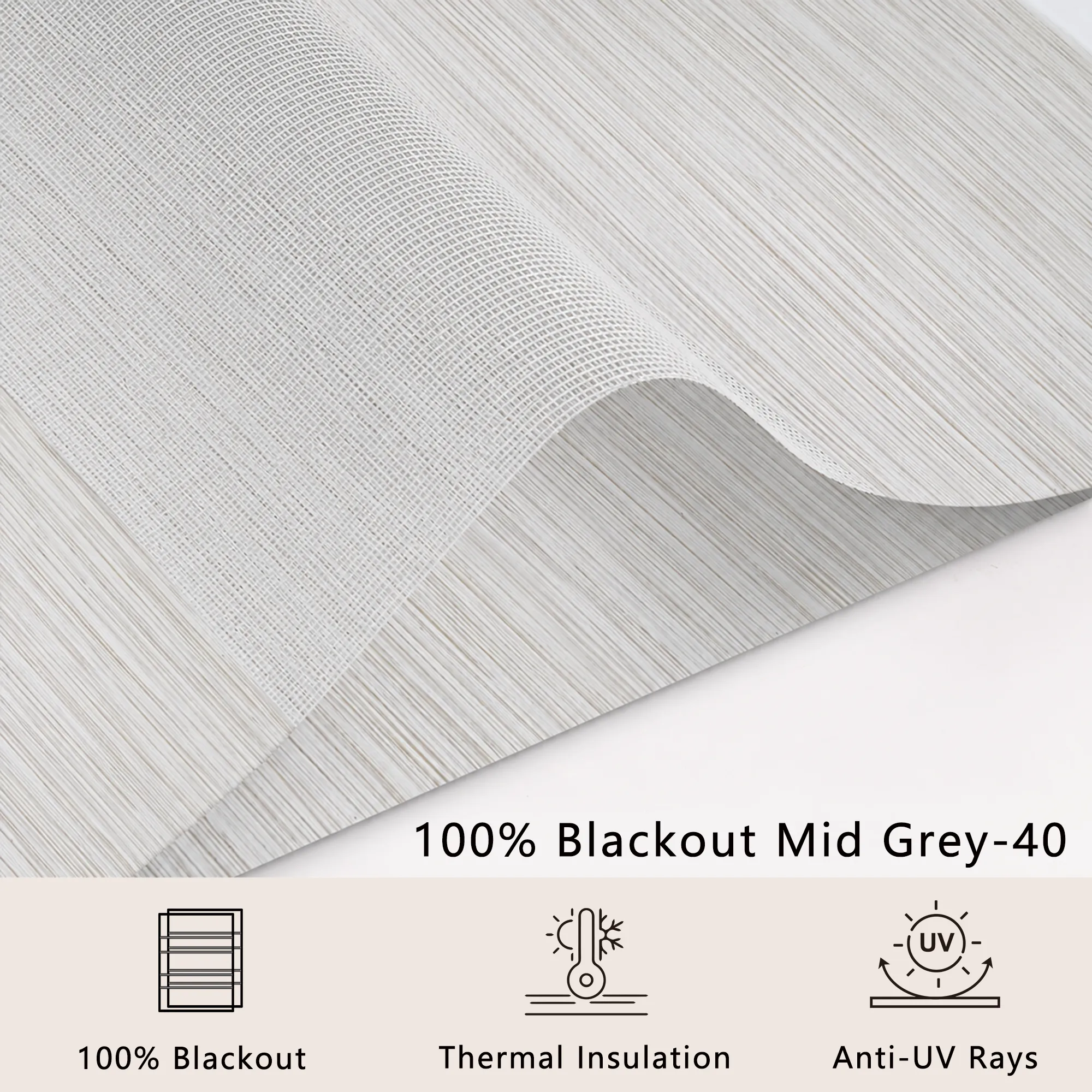 100% Blackout Mid Grey-40