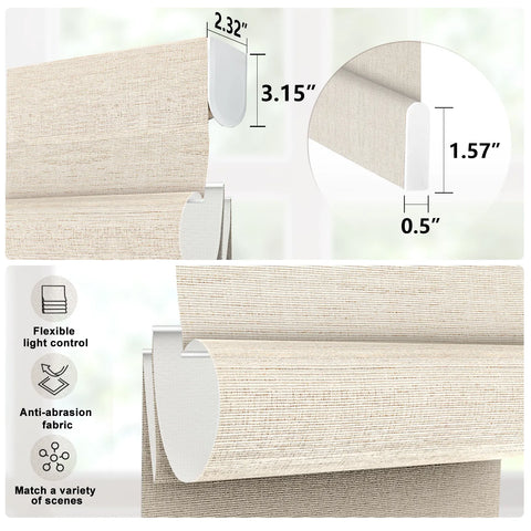 Bringnox Blackout Motorized Roman Shades Safari