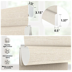 Bringnox Blackout Motorized Roman Shades Safari