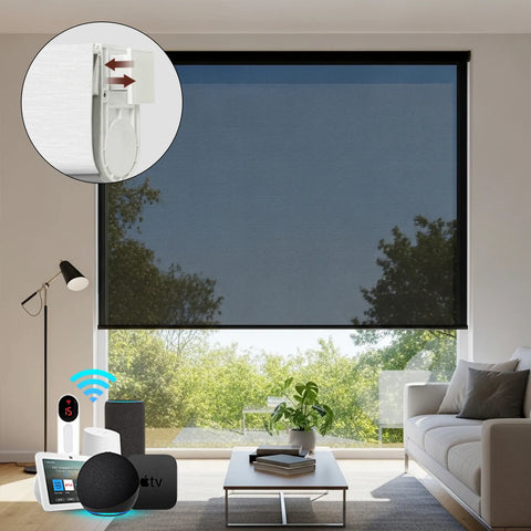 Bringnox No Drill Motorized Roller Shades 1%/3%/5% Openness Aventus