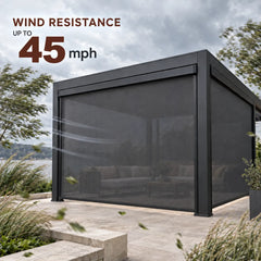 Bringnox Motorized Zipper Track Windproof Outdoor Shades