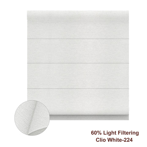 Bringnox Light Filtering 60% Blackout Motorized Roman Shades Clio