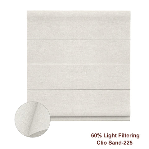 Bringnox Light Filtering 60% Blackout Motorized Roman Shades Clio