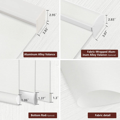 Bringnox Hardwired Motorized Light Filtering Roller Shades 70% Blackout Treebark