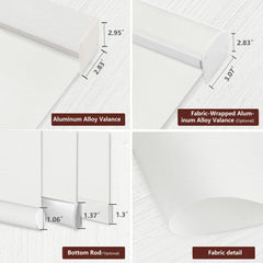 Bringnox Hardwired Motorized Light Filtering Roller Shades 70% Blackout Treebark