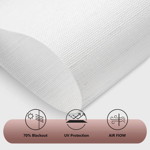 Bringnox Hardwired Motorized Light Filtering Roller Shades 70% Blackout Essential