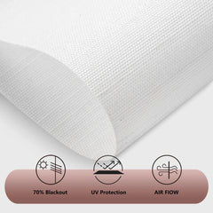 Bringnox Hardwired Motorized Light Filtering Roller Shades 70% Blackout Essential