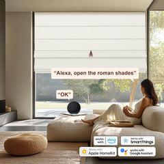 Bringnox Blackout Motorized Roman Shades Safari