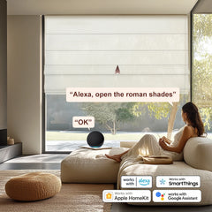 Bringnox Light Filtering Motorized Roman Shades Safari