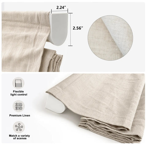 Bringnox linen roman shade premium light control