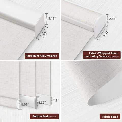 Bringnox Hardwired Motorized Roller Shades 100% Blackout Vigor