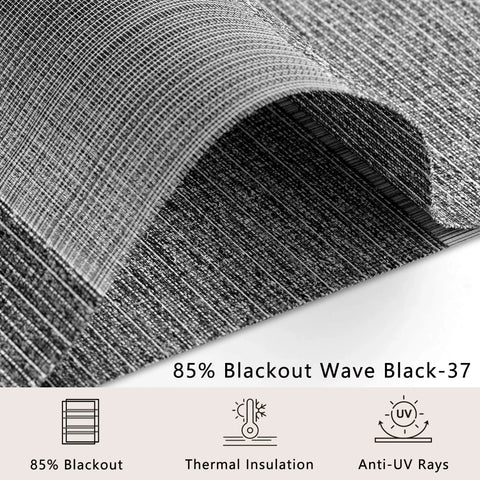 Motorized Zebra Roller Blinds 85% Blackout Blackout