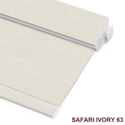 Bringnox No Drill Motorized Roller Shades 70% Blackout Safari