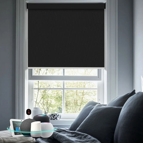 Bringnox Motorized Roller Shades 100% Blackout Vinyl