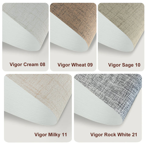 Bringnox No Drill Motorized Roller Shades 100% Blackout Vigor Series