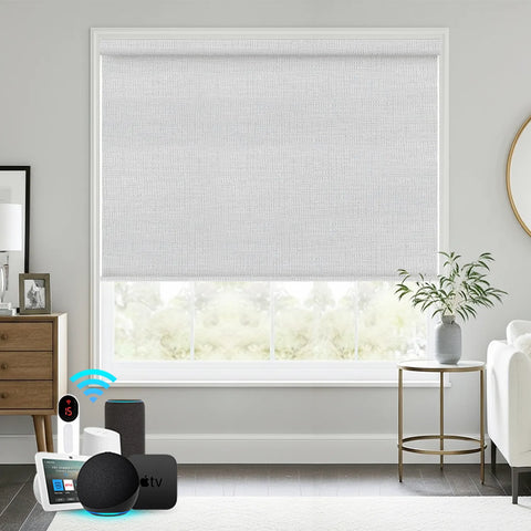 Bringnox No Drill Motorized Roller Shades 100% Blackout Westray