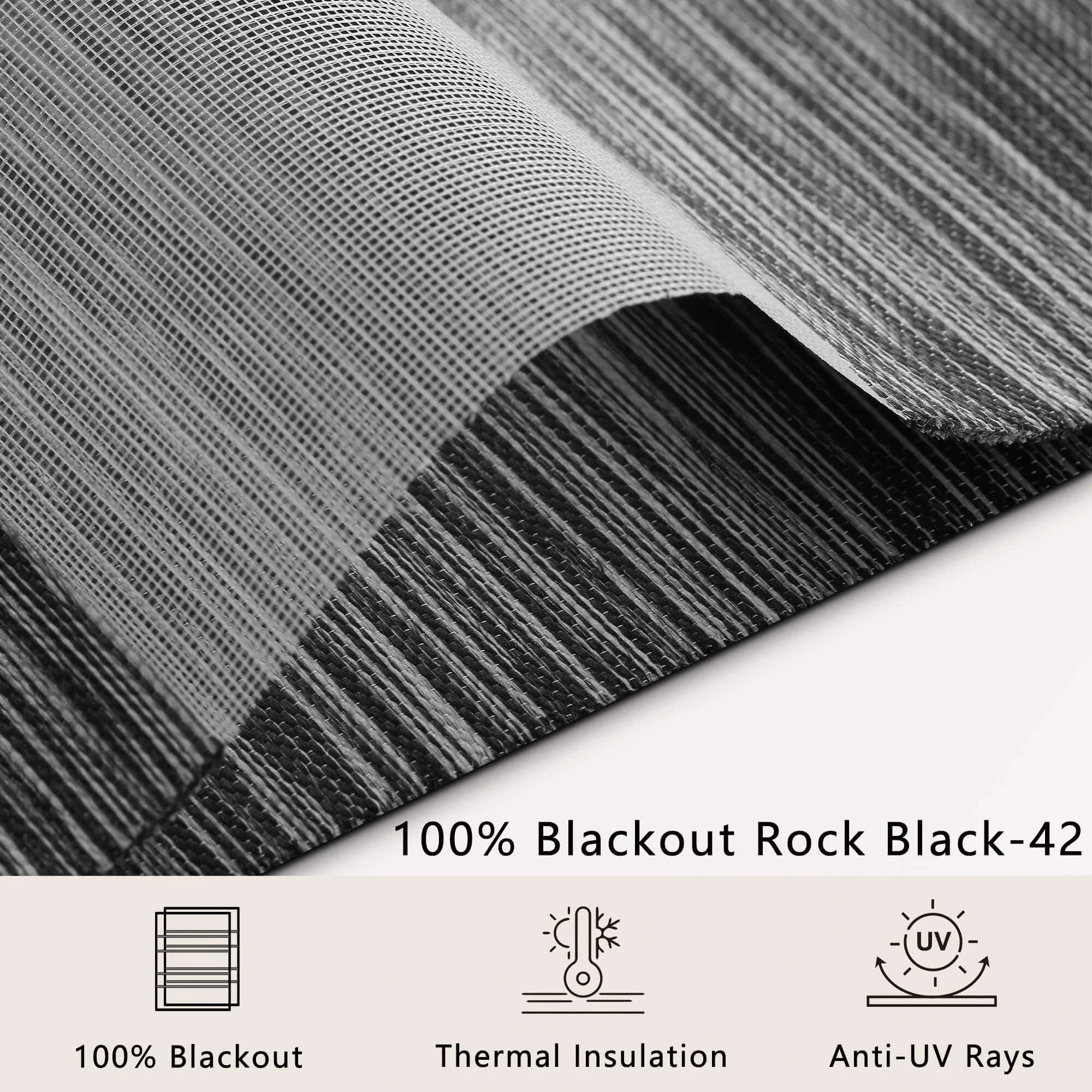 zebra shades fabric rock black