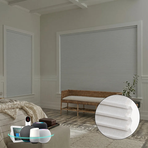 Bringnox Blackout Motorized Cellular Shades Prestige | Designer Textures