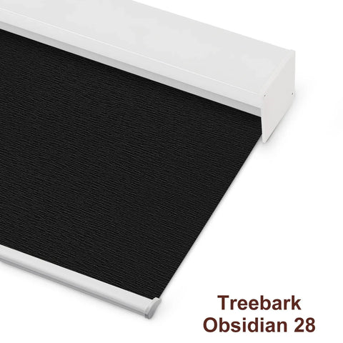 Bringnox Hardwired Motorized Roller Shades 100% Blackout Treebark