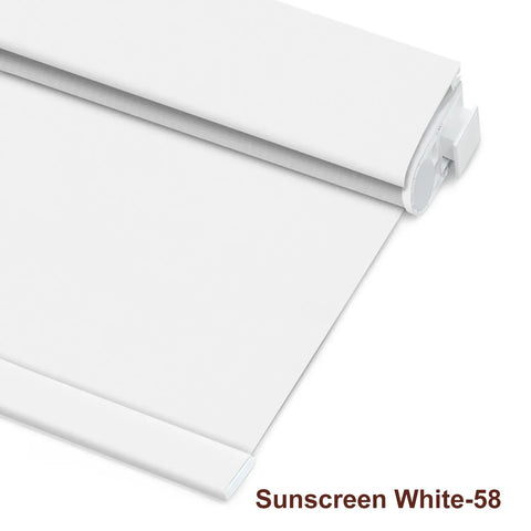 Bringnox No Drill Motorized Roller Shades 50% Blackout Sunscreen