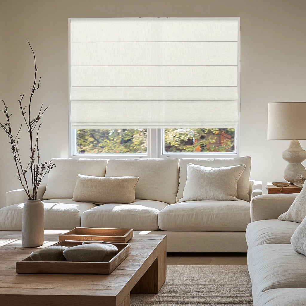 Bringnox Light Filtering 70% Blackout Motorized Roman Shades Safari