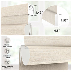 Bringnox Light Filtering Motorized Roman Shades Safari