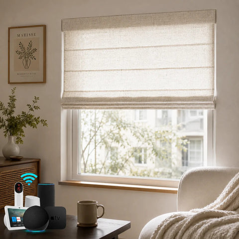 Bringnox roller blinds smart home living room