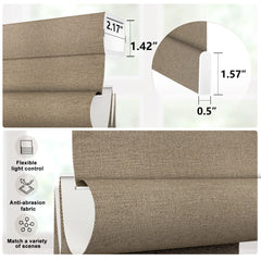 Bringnox Blackout Motorized Roman Shades Woven