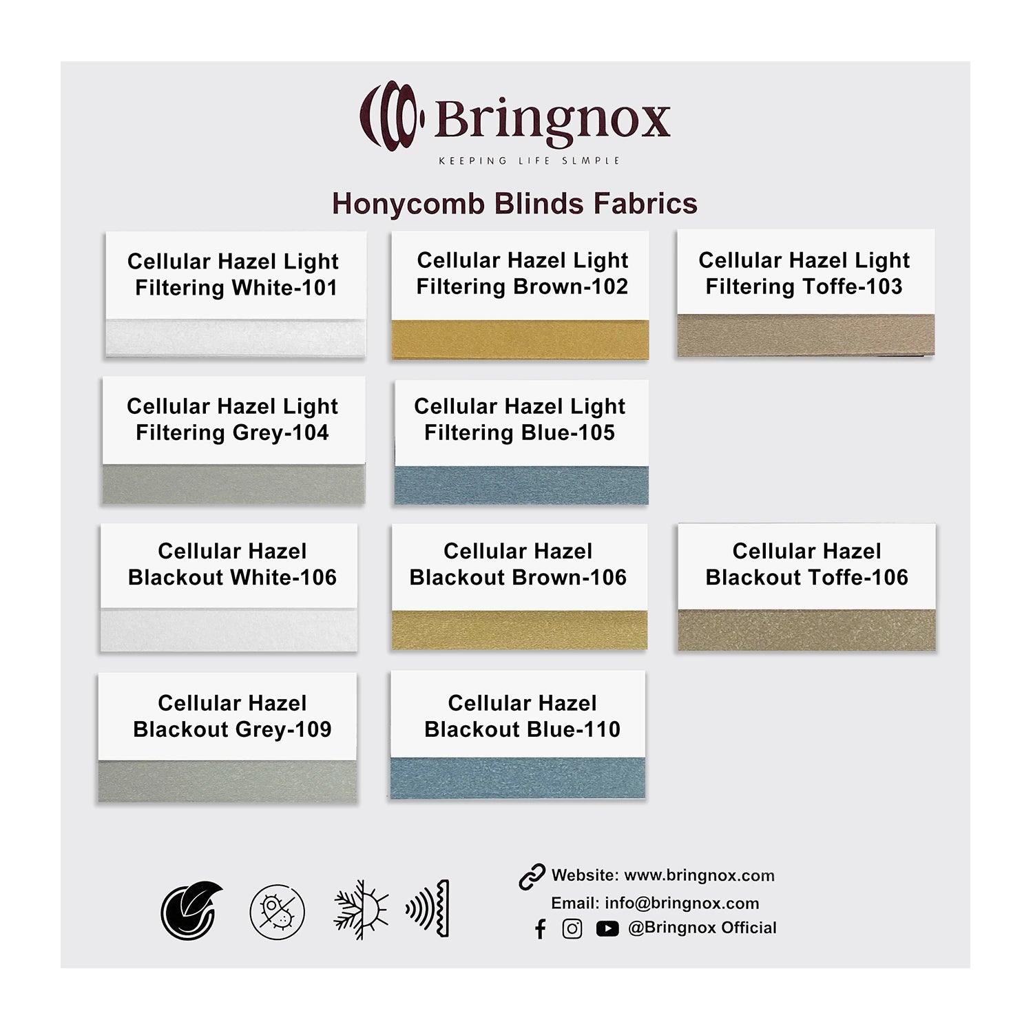 Motorized Blinds Cellular Fabric Swatch