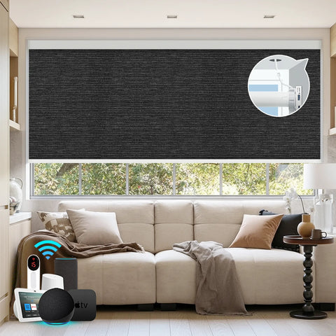 Bringnox Hardwired Motorized Roller Shades 100% Blackout Baltimore