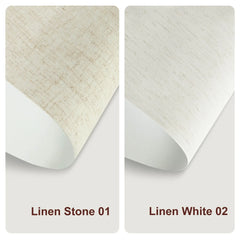 Bringnox Hardwired Motorized Roller Shades 100% Blackout Linen