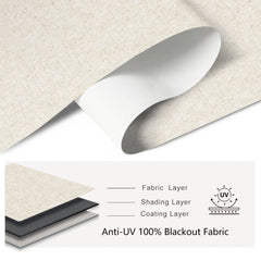 Bringnox Motorized Roller Shades 100% Blackout Linen