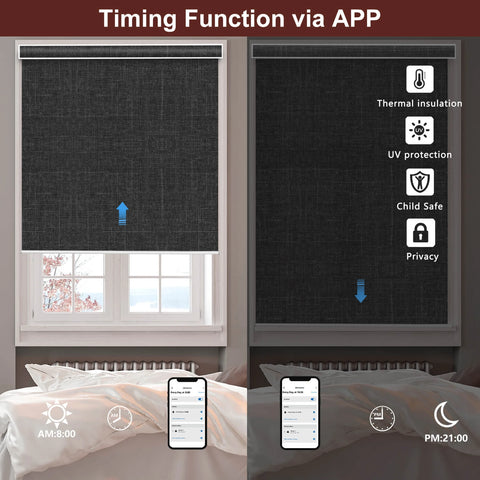 Bringnox Motorized Light Filtering Roller Shades APP