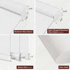 Bringnox Hardwired Motorized Light Filtering Roller Shades 70% Blackout Safari