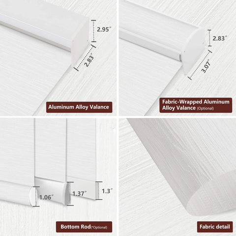 Bringnox Motorized Light Filtering Roller Shades Safari