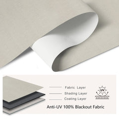 Bringnox No Drill Motorized Roller Shades 100% Blackout Bermuda