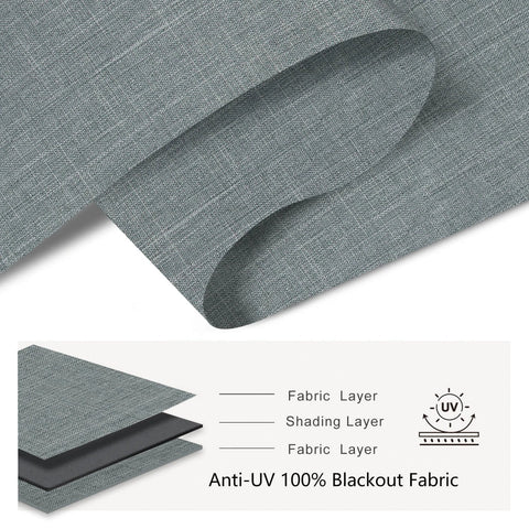 Bringnox Hardwired Motorized Roller Shades 100% Blackout Bouvardia