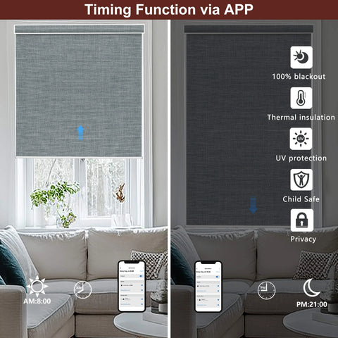 Bringnox No Drill Motorized Roller Shades APP