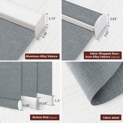 Bringnox Motorized Roller Shades 100% Blackout Bouvardia