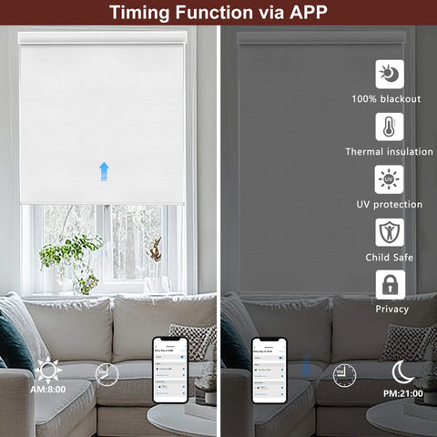 Bringnox Motorized Roller Shades 100% Blackout App